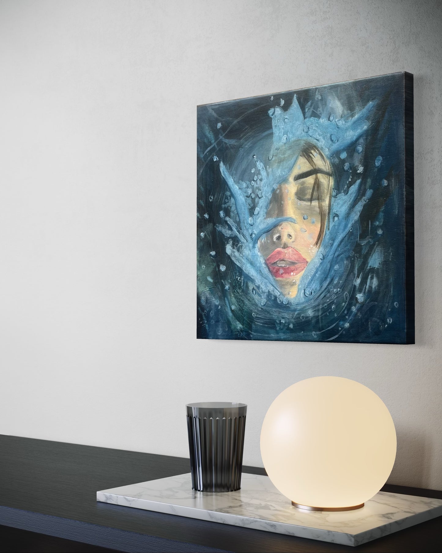 Original handpainted acrylic painting - "Sinking beneath" 30cm /30cm