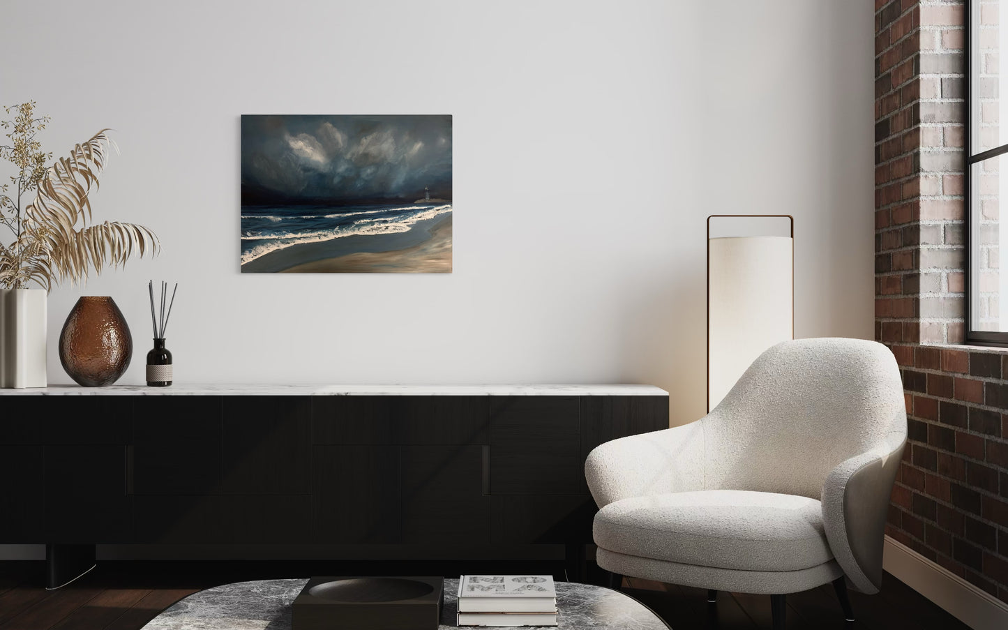 Original acrylic painting - sailboat at sea - 80cm / 60 cm