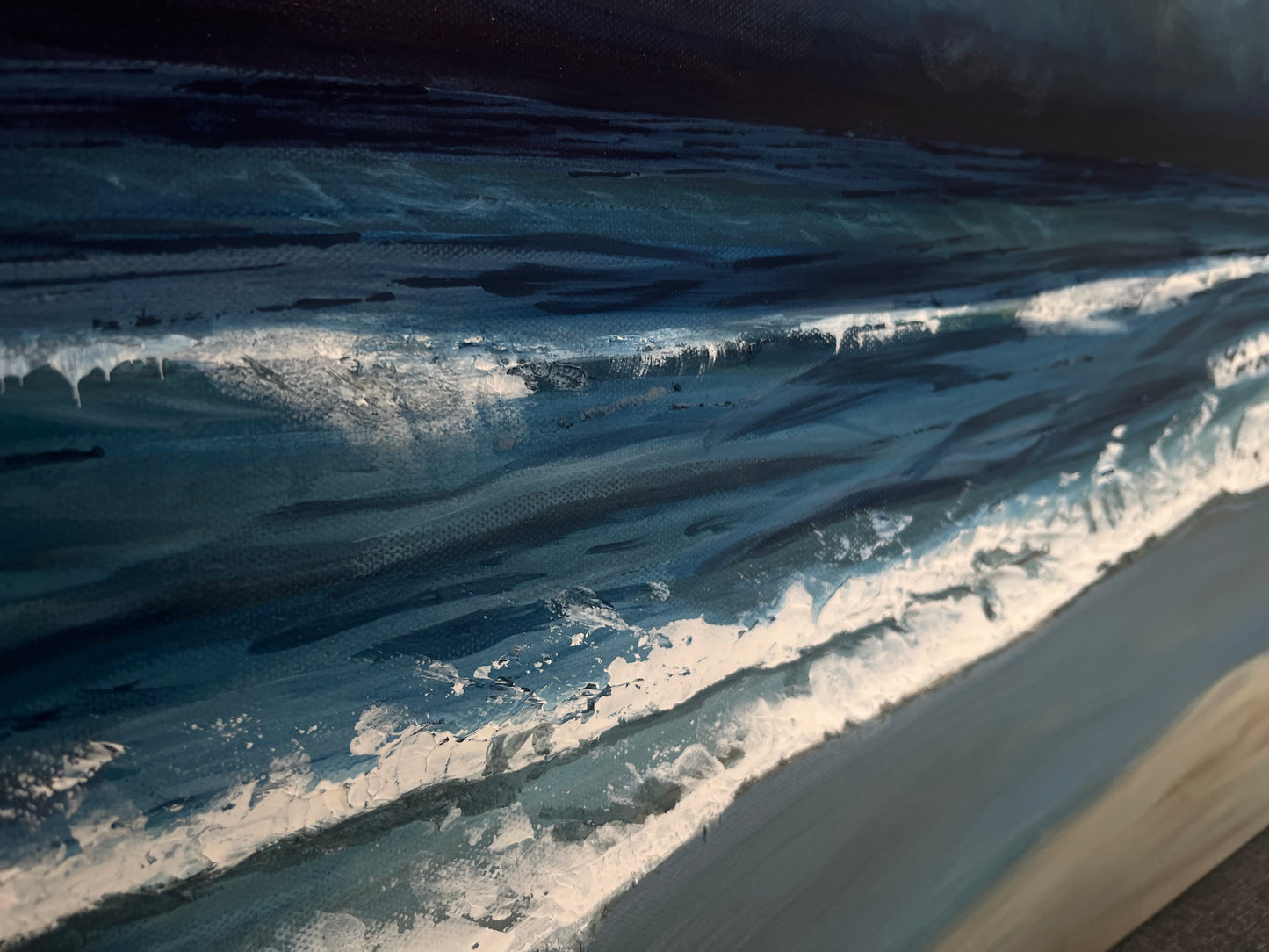 Original acrylic painting - sailboat at sea - 80cm / 60 cm