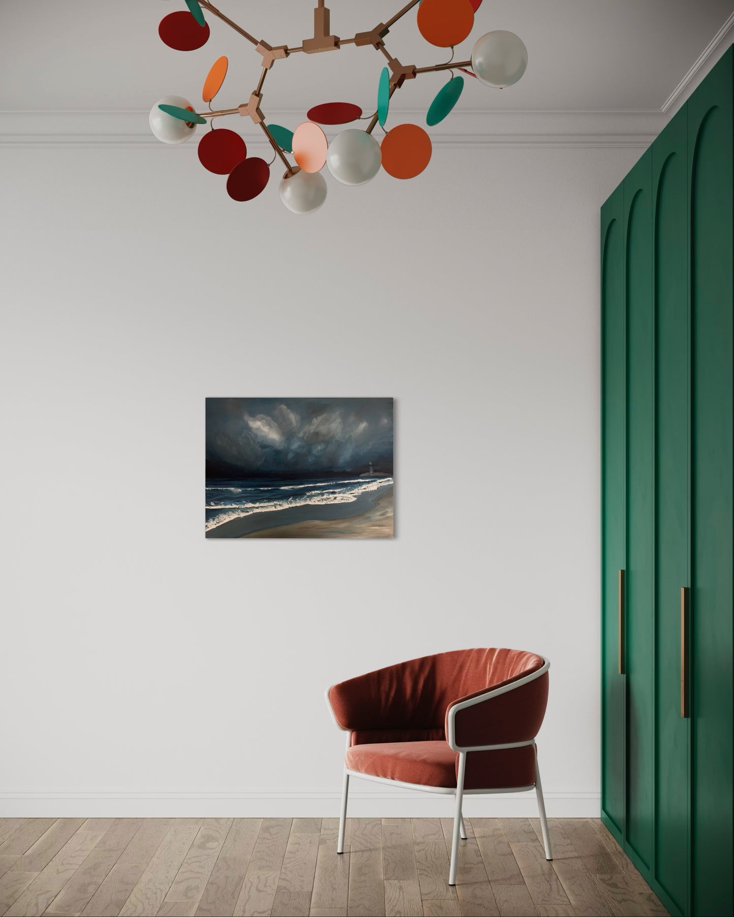 Original acrylic painting - sailboat at sea - 80cm / 60 cm